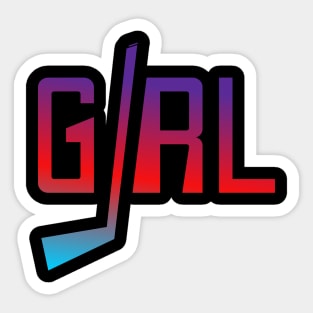 Hockey girl Sticker